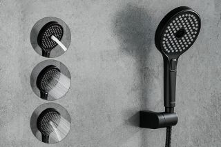 Смеситель для ванны Gappo G2203-6 чёрный/хром